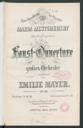 Faust-Ouverture : für grosses Orchester ; op. 46