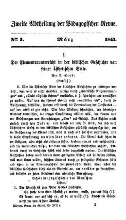 Der Elementarunterricht in der biblischen Geschichte seiner ästhetischen Seite : (Schluß)