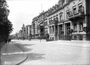 Blick auf Lafontainestraße - Nordseite am Wettiner Platz