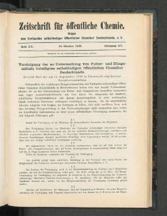 Vereinigung der an Untersuchung von Futter- und Düngemitteln beteiligten selbstständigen öffentlichen Chemiker Deutschlands.