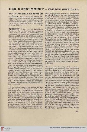 Der Kunstmarkt - Von den Auktionen