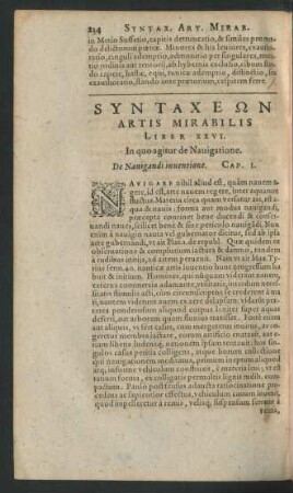 Syntaxeōn Artis Mirabilis Liber XXVI.