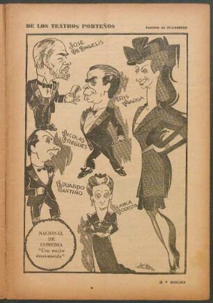 De los teatros Porteños [Dibujos] : Apuntes de Villanueva