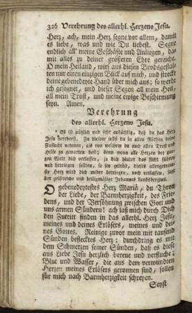 Verehrung des allerhl. Herzens Jesu. - Tagzeiten vom H. Herzen Jesu.