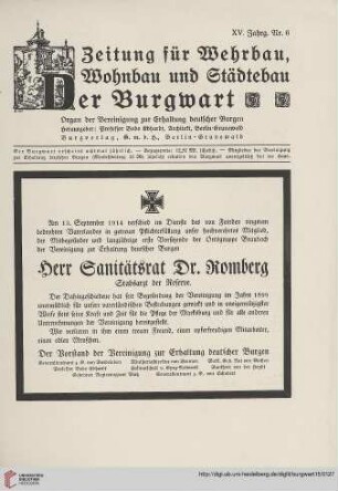 Herr Sanitätsrat Dr. Romberg