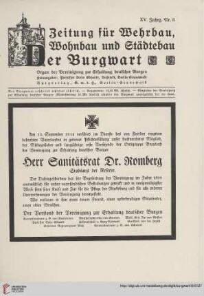 Herr Sanitätsrat Dr. Romberg
