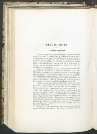 Bellas artes : El salón nacional