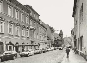 Radeberg, Hauptstraße : Radeberg. Hauptstraße. Blick nach Süden (mit Nummer 13/15)