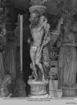 Stütze mit Herkules oder Samson - Kanzel, Detail: Stütze mit Herkules oder Samson
