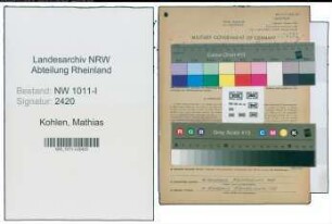 Entnazifizierung Mathias Kohlen , geb. 14.02.1904 (Brandmeister)