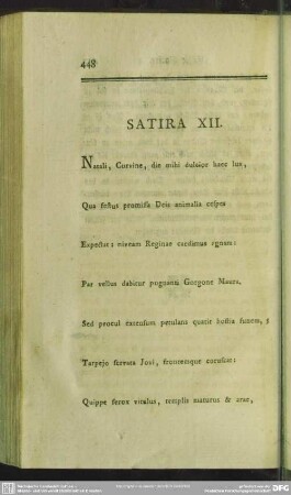 Satira XII.