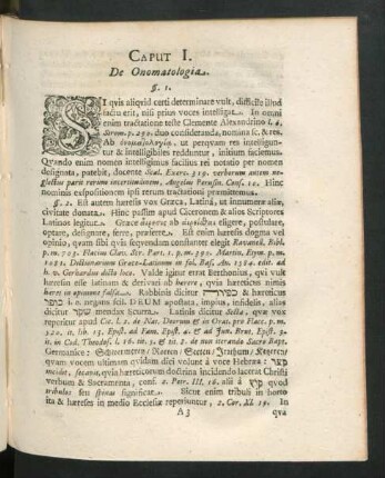 Caput I. De Onomatologia.