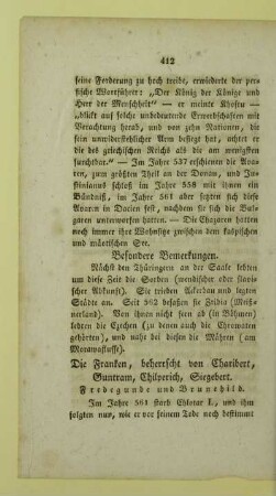 Besondere Bemerkungen