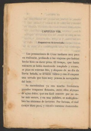 Capítulo VIII. - Preparativos de invernada.
