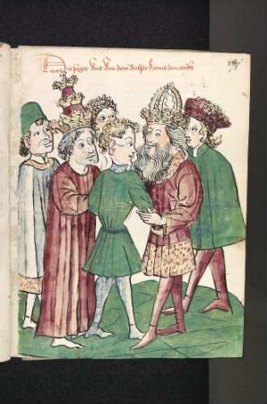 Papst Sixtus II. und Felicissimus werden dem Kaiser Decius überanwortet
