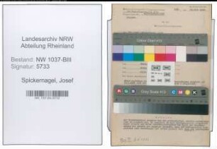 Entnazifizierung Josef Spickernagel , geb. 28.04.1888 (Arzt)