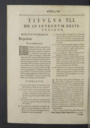 Titulus XLI.