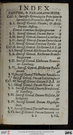 Index Capitum, & Paragraphorum