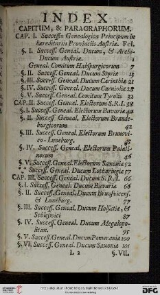 Index Capitum, & Paragraphorum