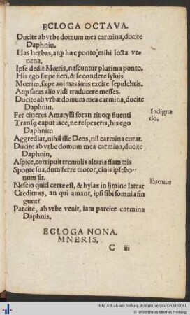 Ecloga Nona: Moeris