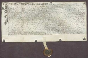 Gültbrief von Stefan Wolf von Berghausen gegen die geistliche Verwaltung Durlach