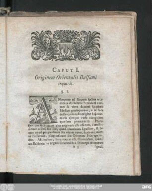 Caput I. Originem Orientalis Balsami inquirit.