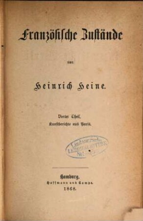 H. Heines sämmtliche Werke, 11