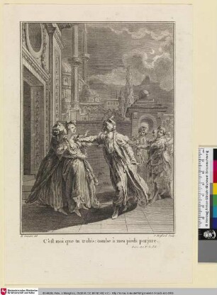 [Illustration zu einem Text von Voltaire - Die Ermordung von Zaïre]