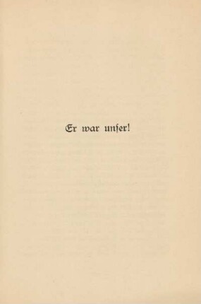 Er war unser!
