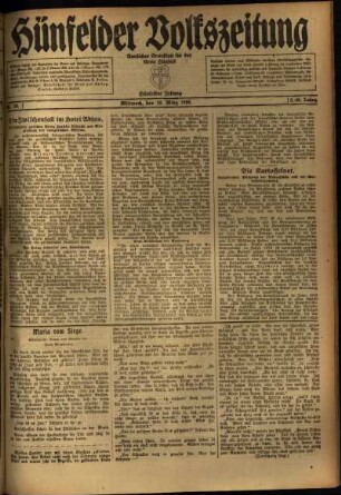 Ausgabe vom Mittwoch, den 10. März 1920.