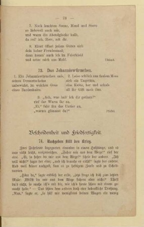 Bescheidenheit und Friedfertigkeit