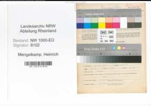 Entnazifizierung Heinrich Mengelkamp, geb. 10.04.1891 (Finanzinspektor)