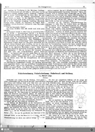 Federberechnung, Federbefestigung, Federbruch und Stellung (Schluss)
