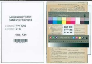 Entnazifizierung Karl Hoss , geb. 19.08.1919 (Steinbildhauer)