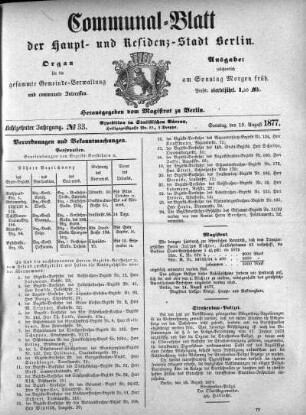 1877,33: No. 33, 19. August 1877
