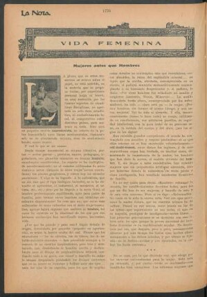 Vida femenina : Mujeres antes que hombres