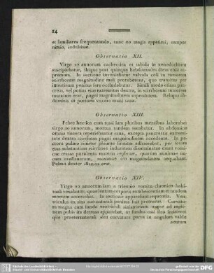 Observatio XIV.