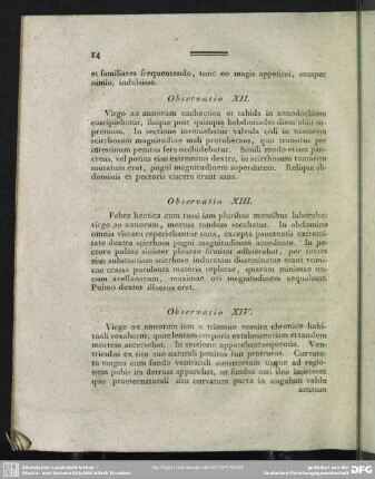 Observatio XIV.