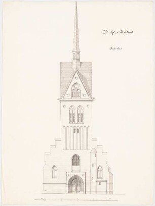 Kirche, Usedom: Ansicht, Westseite