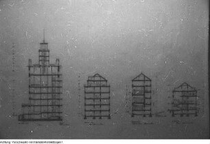 Dresden, Ernst-Thälmann-Platz (Strehlener Platz). Fachschule für Eisenbahnwesen, Modelle und Pläne zum Neubau, November 1954