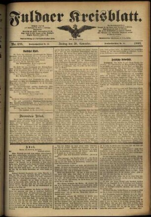 Ausgabe vom Freitag, den 30. November 1906.