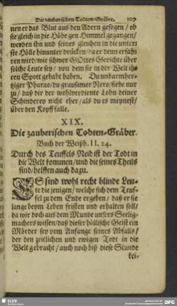 XIX. Die zauberischen Todten-Gräber