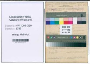 Entnazifizierung Heinrich Immig , geb. 10.04.1912 (Bahnbeamter)