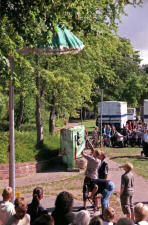 Kindervogelschießen: Schiessstand der Jungen