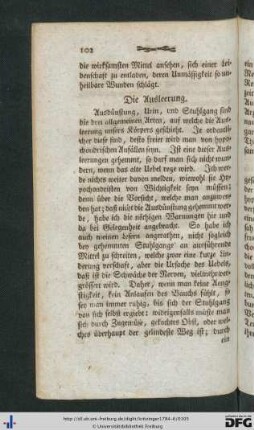 Die Ausleerung.