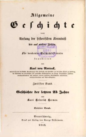 Geschichte der letzten fünfundzwanzig Jahre, 3