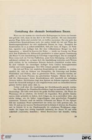 Gestaltung des ehemals bestandenen Baues
