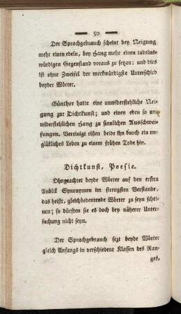 Dichtkunst, Poesie.