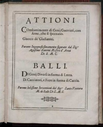 Attioni; Balli.