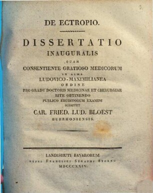 De ectropio : Dissertatio inauguralis